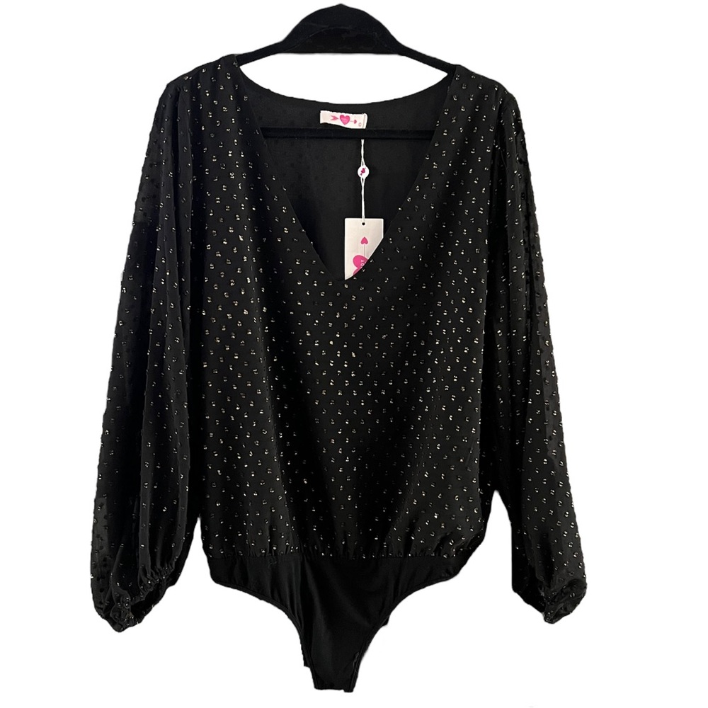 NWT Buddy Love Swiss Dot Bodysuit